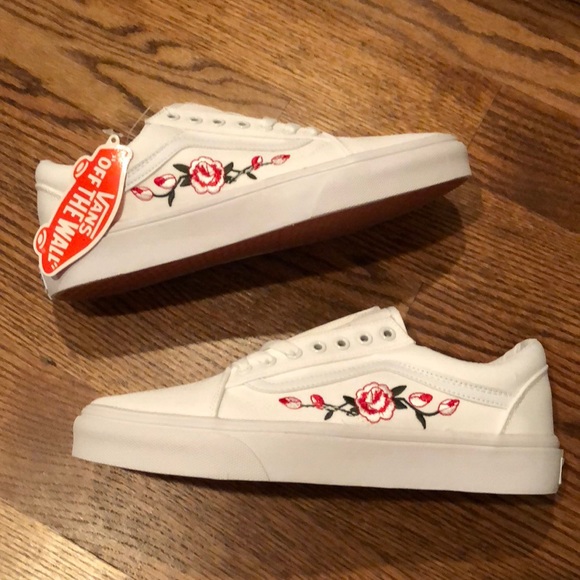 vans with flowers on side